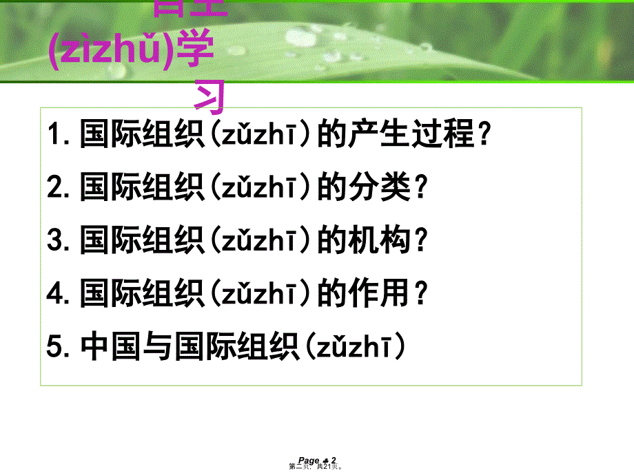 专题一第四框国际组织概观知识分享_第2页