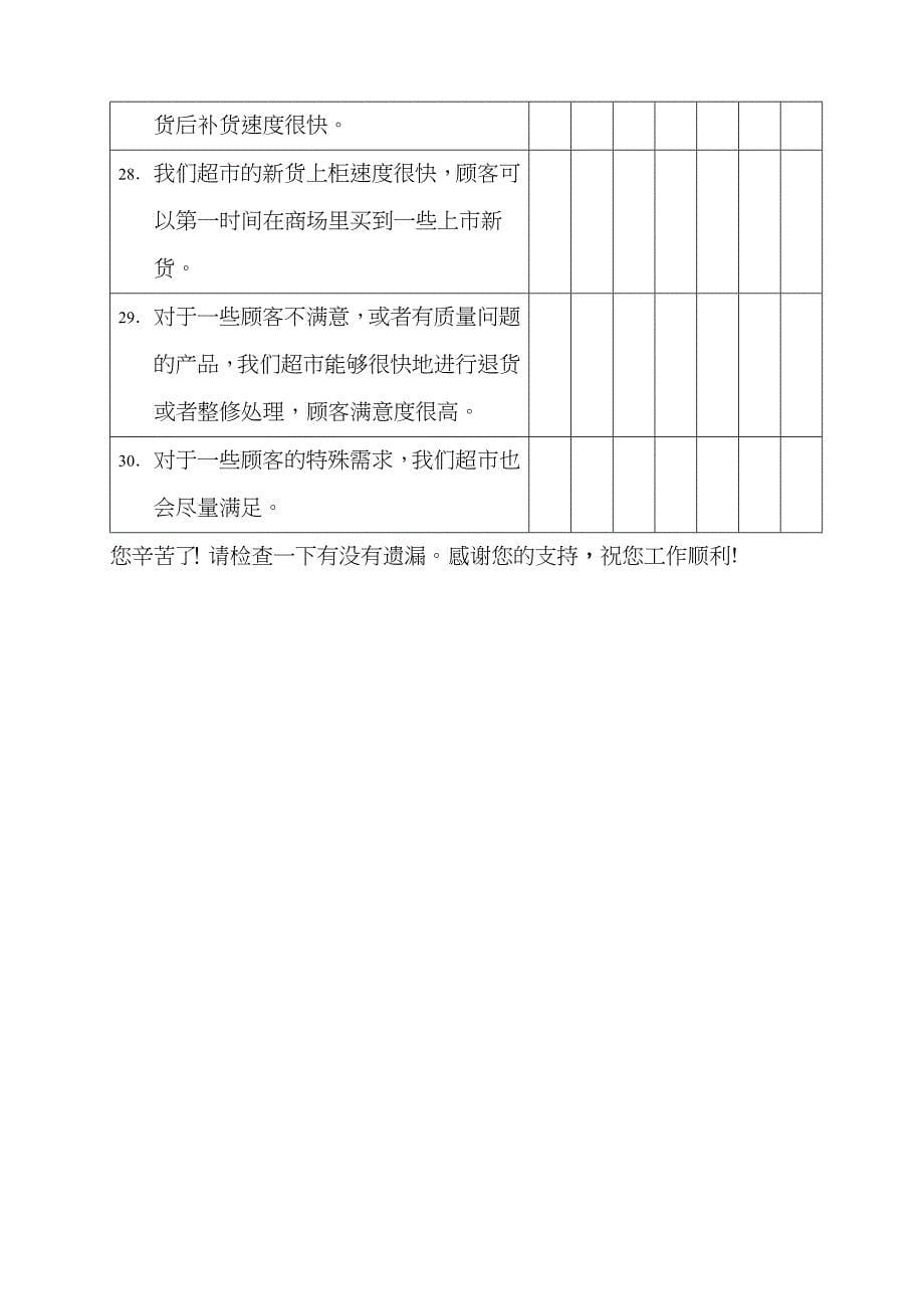 影响大型超市供应链敏捷性的组织环境因素调查问卷_第5页