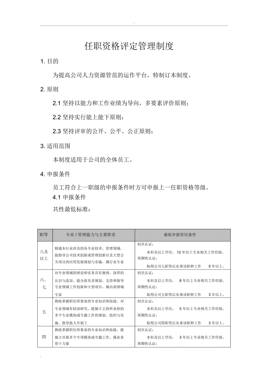任职资格评定管理制度_第1页