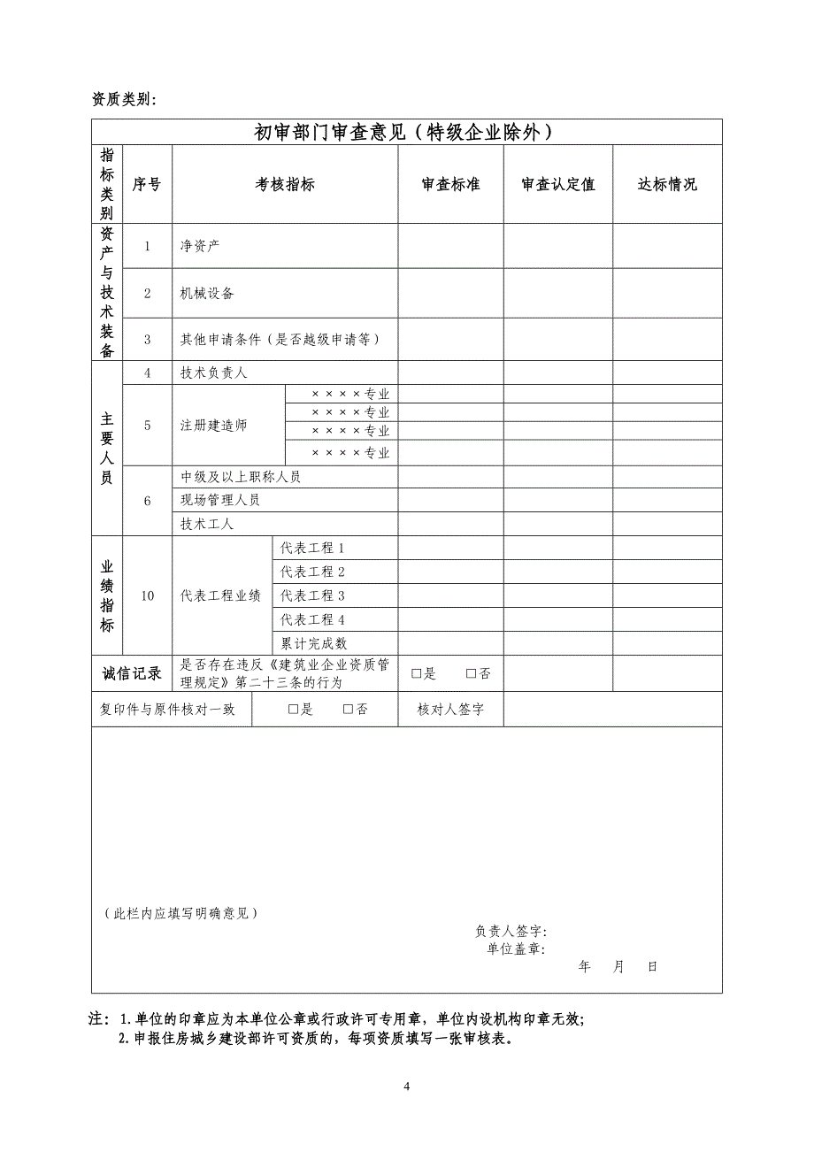 建筑业企业资质申请表_第4页