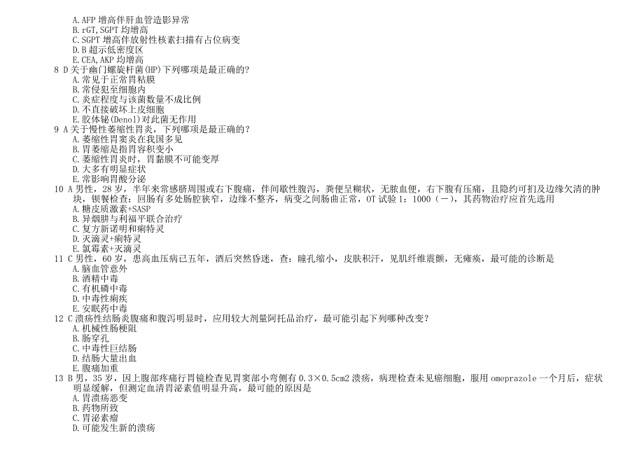 精品资料（2021-2022年收藏）临床医疗系毕业考复习题含答案内科6_第2页