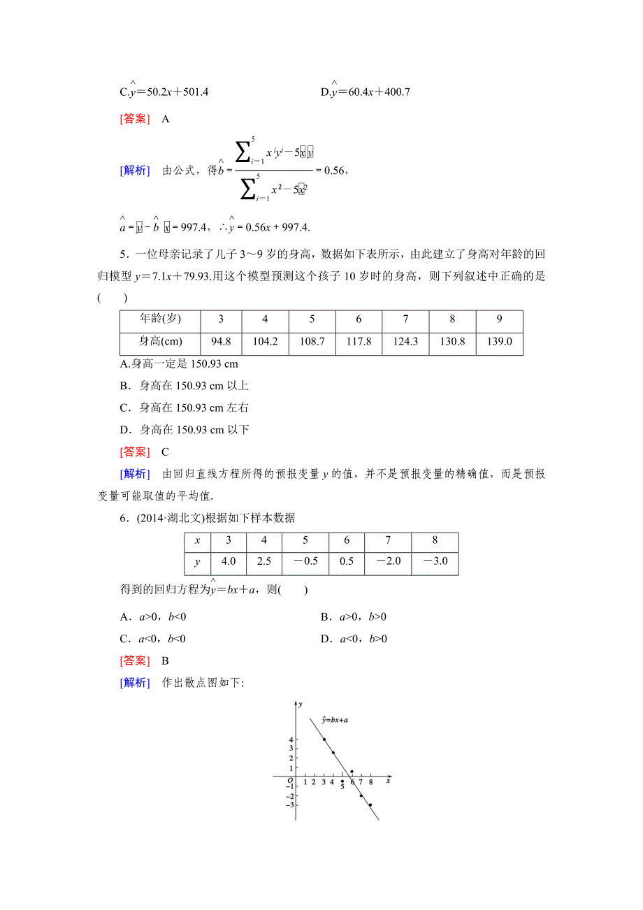 最新人教B版高中数学【选修12】：1.2强化练习含答案_第2页