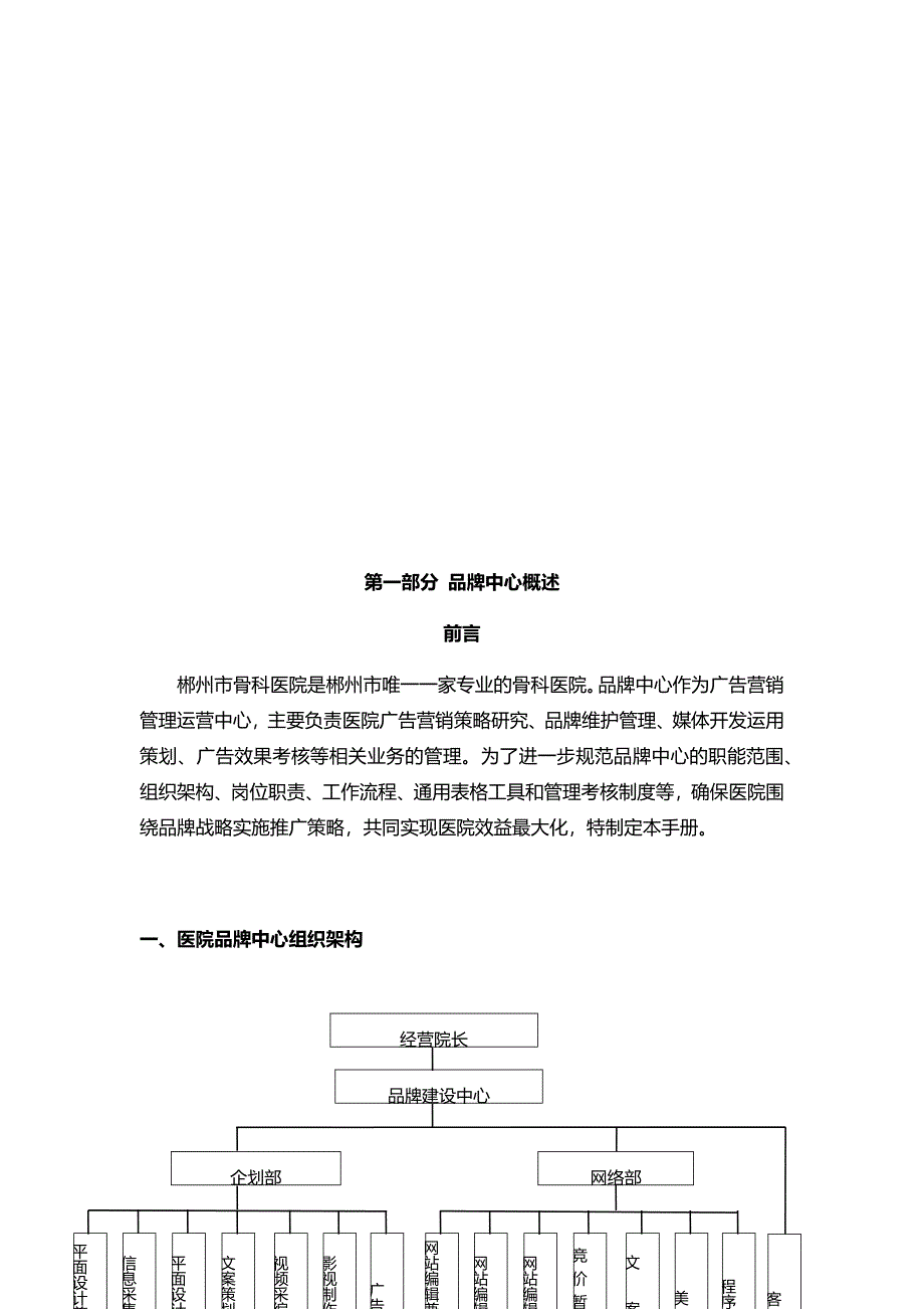 医院运营品牌中心架构和各职位职责.docx_第2页