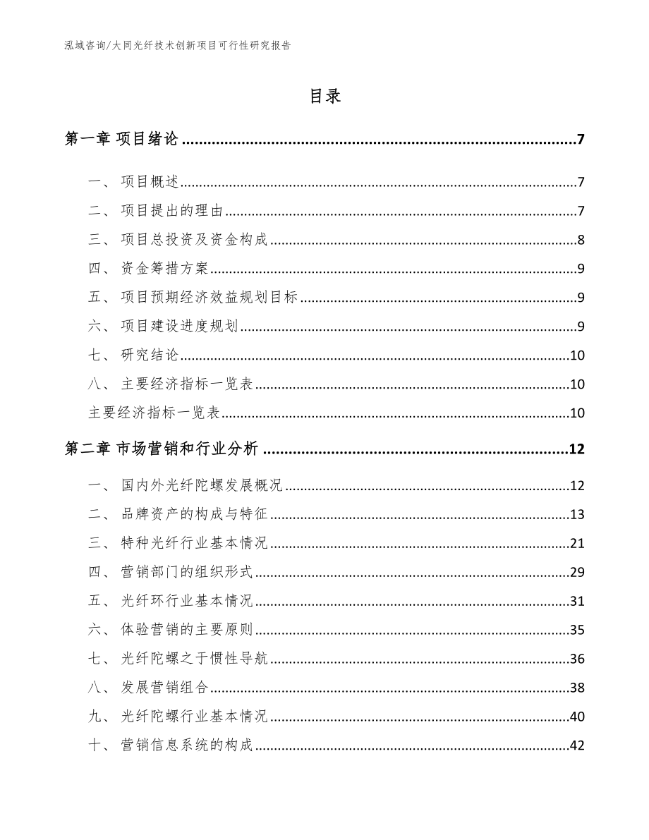 大同光纤技术创新项目可行性研究报告（模板范文）_第2页