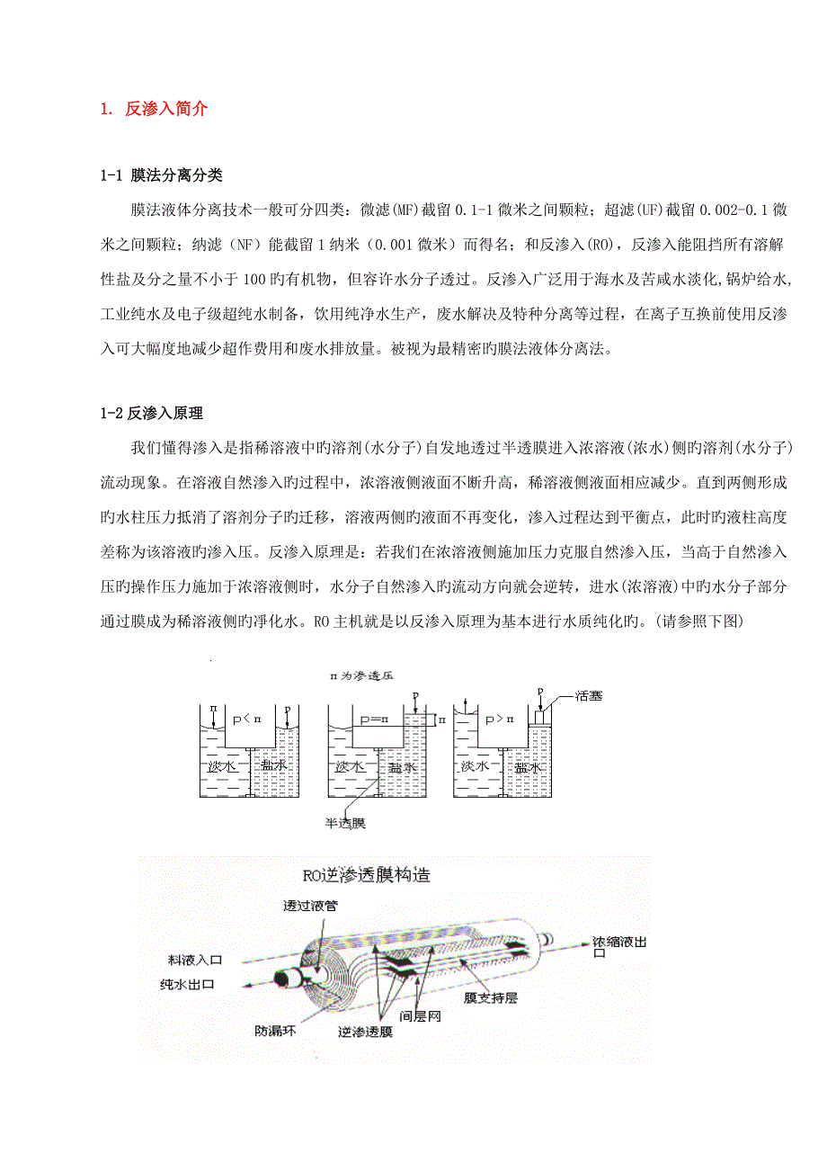 RO反渗透专题方案及操作说明_第1页