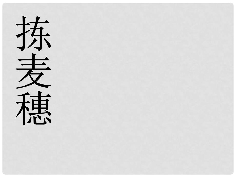 河北省邢台市临西一中七年级语文上册《第7课 拣麦穗》课件 冀教版_第1页