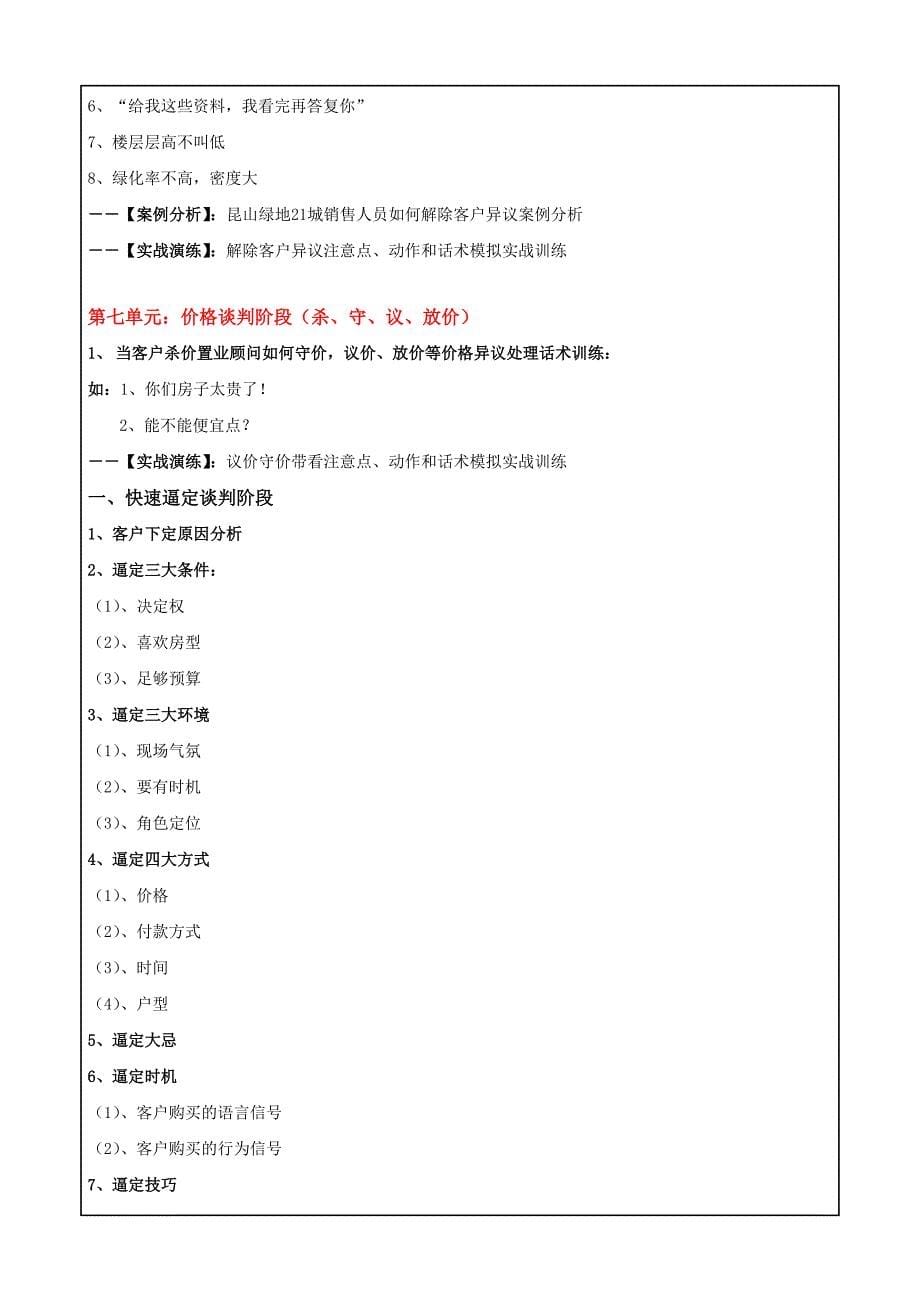 《房地产置业顾问销售技巧实战话术训练》大纲_第5页