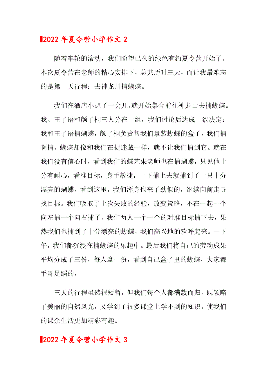 2022年夏令营小学作文_第2页