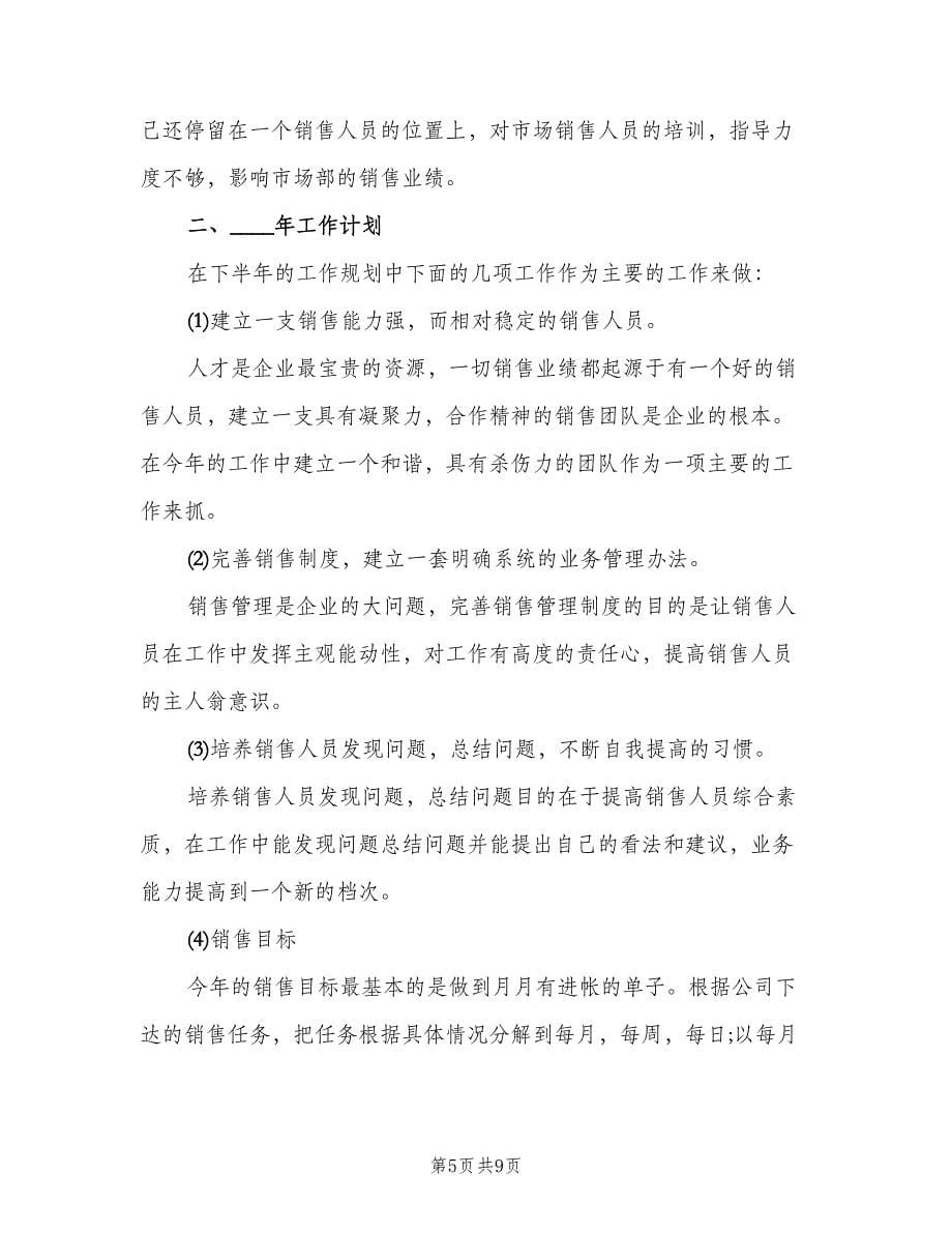 公司销售总监年终工作总结以及工作计划（3篇）.doc_第5页