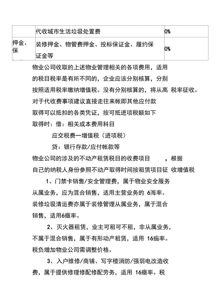 物业公司业务综合收费项目范围_第2页