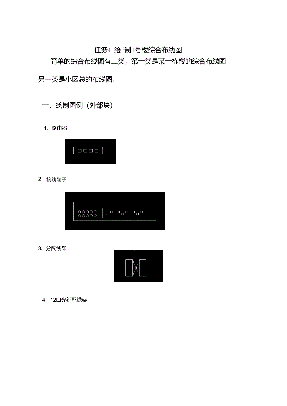 任务42绘制1号楼综合布线图_第1页