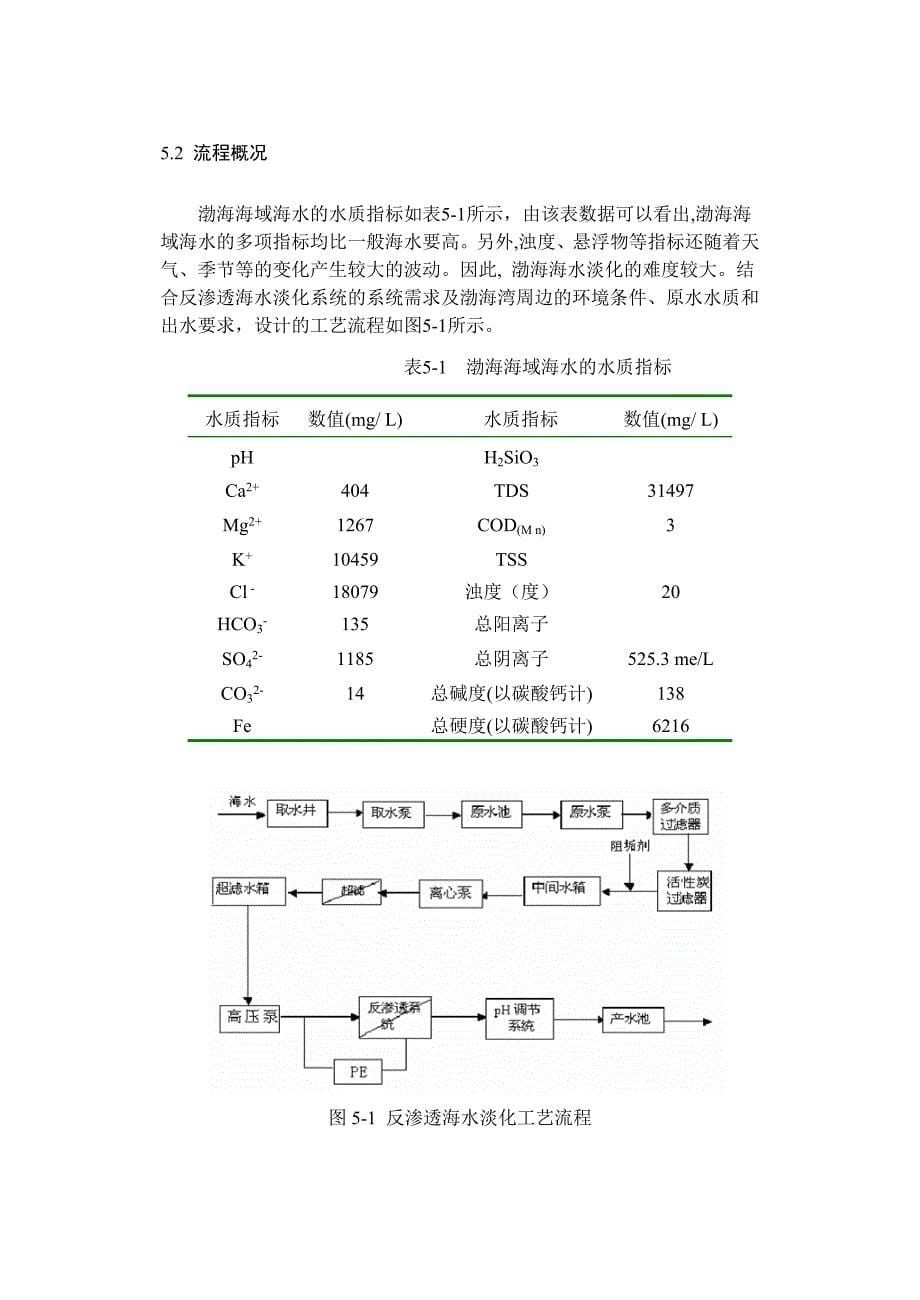 反渗透膜法海水淡化工艺的设计_第5页