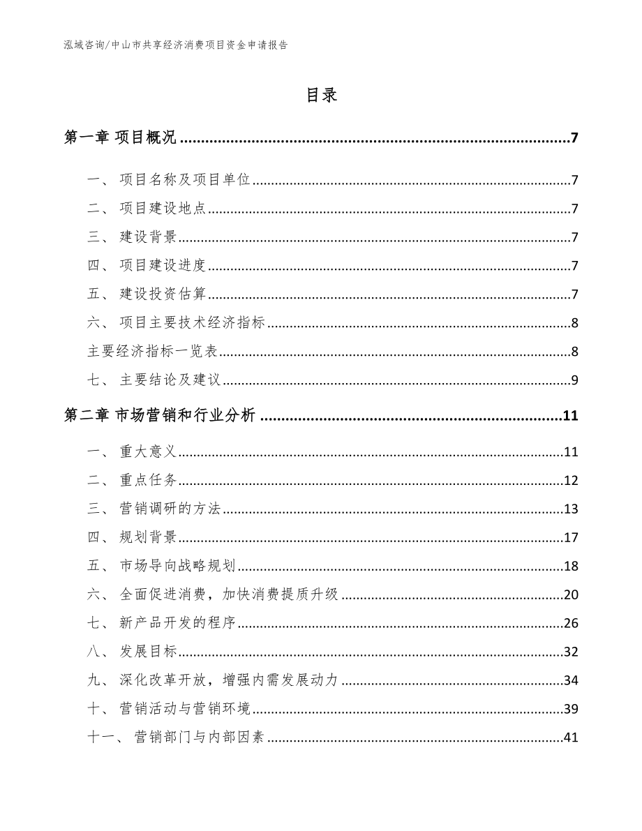 中山市共享经济消费项目资金申请报告_第2页