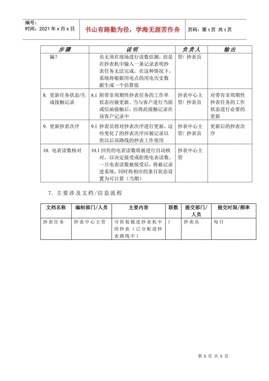 某供电公司具体抄表行为概述_第5页