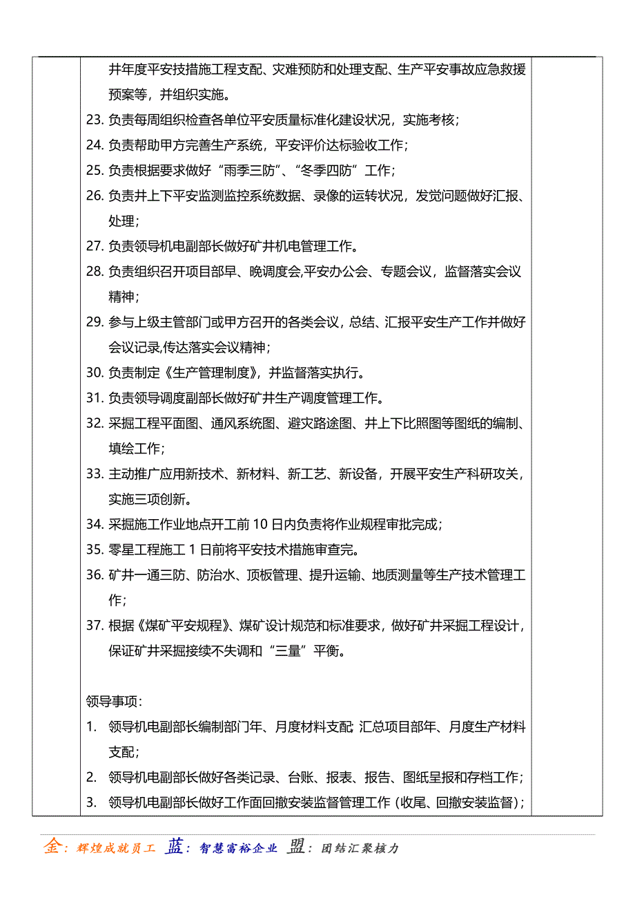 安全生产技术部部长岗位说明书_第3页