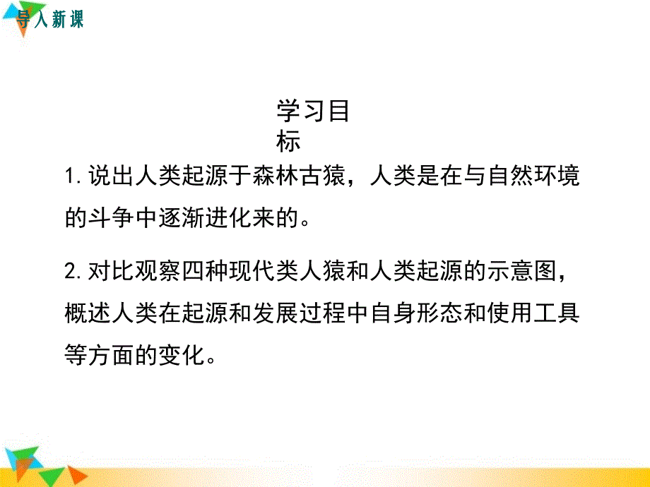 【人教版七年级生物下册ppt课件】第一章--人的由来-第一节--人类的起源和发展_第3页