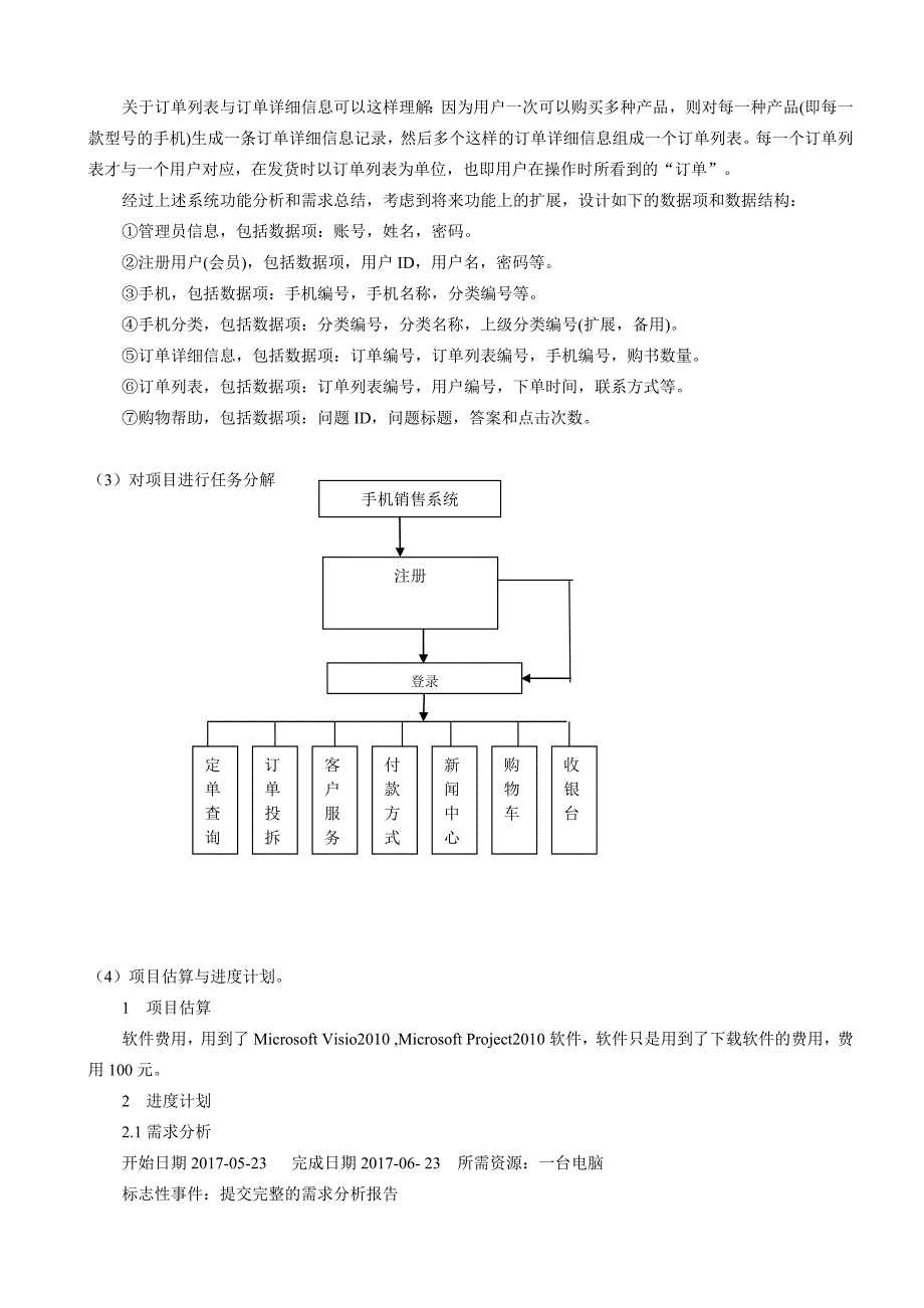 项目管理与案例分析课程设计-网上手机销售系统_第4页