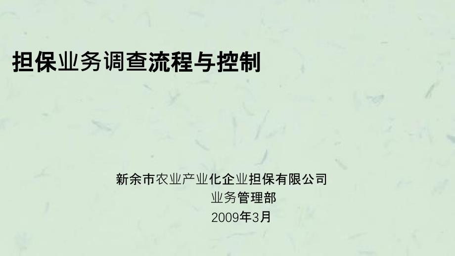 与控制担保业务调查流程课件_第1页