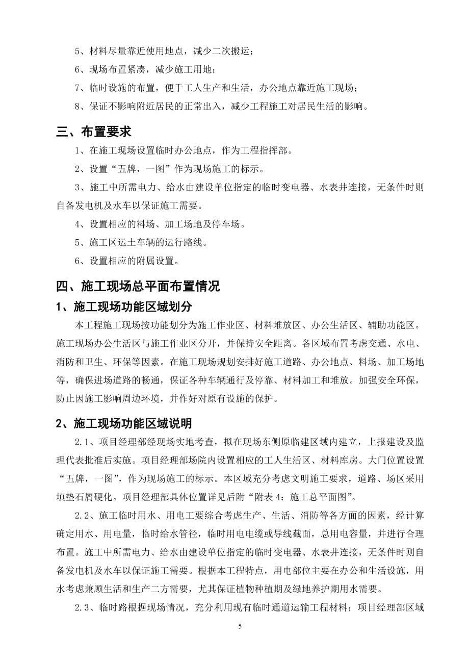 XX污水处理厂绿化工程施工组织设计方案（全套）稀缺资源路过别错过_第5页