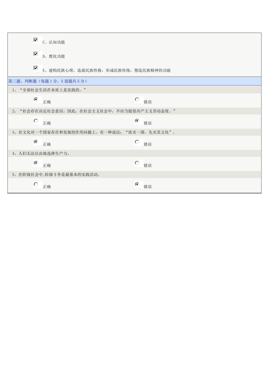 《马克思主义哲学》第06章在线测试_第3页