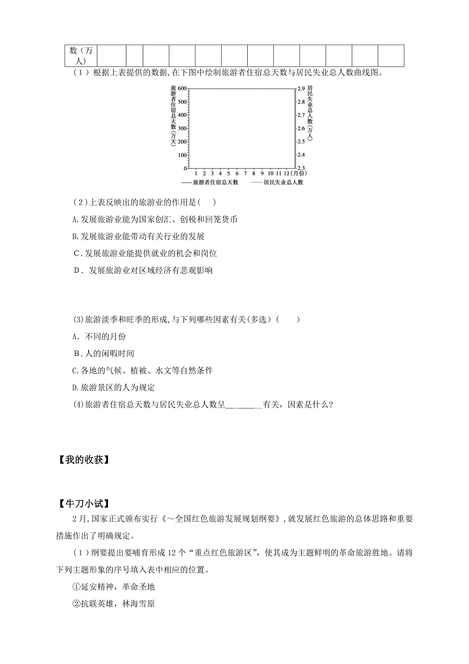 1.2-现代旅游对区域发展的意义--学案(人教版选修3)_第3页