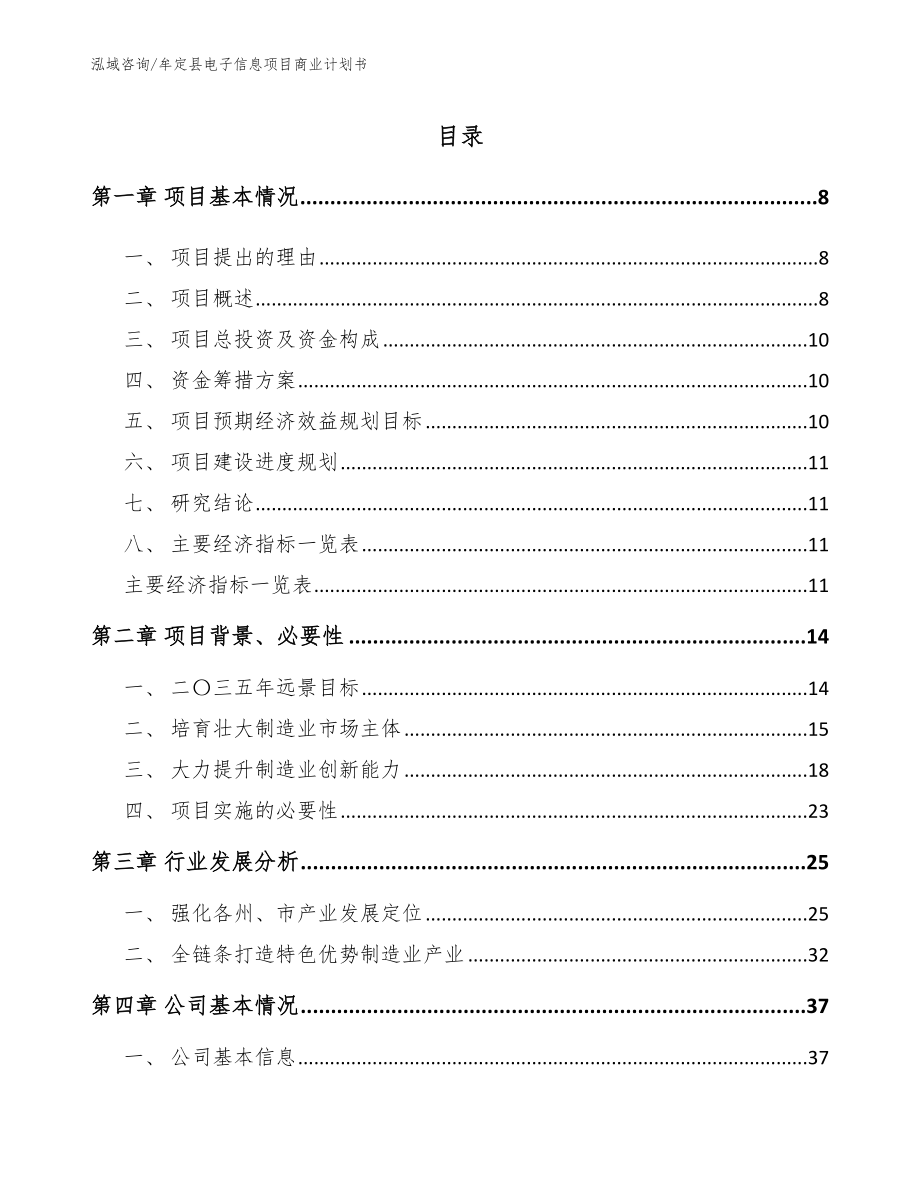 牟定县电子信息项目商业计划书_第2页