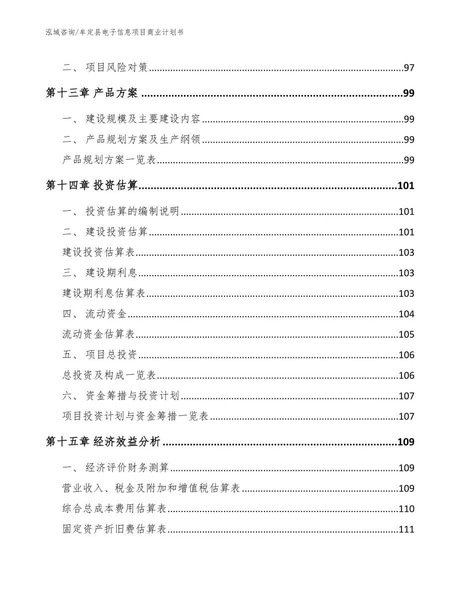 牟定县电子信息项目商业计划书_第5页