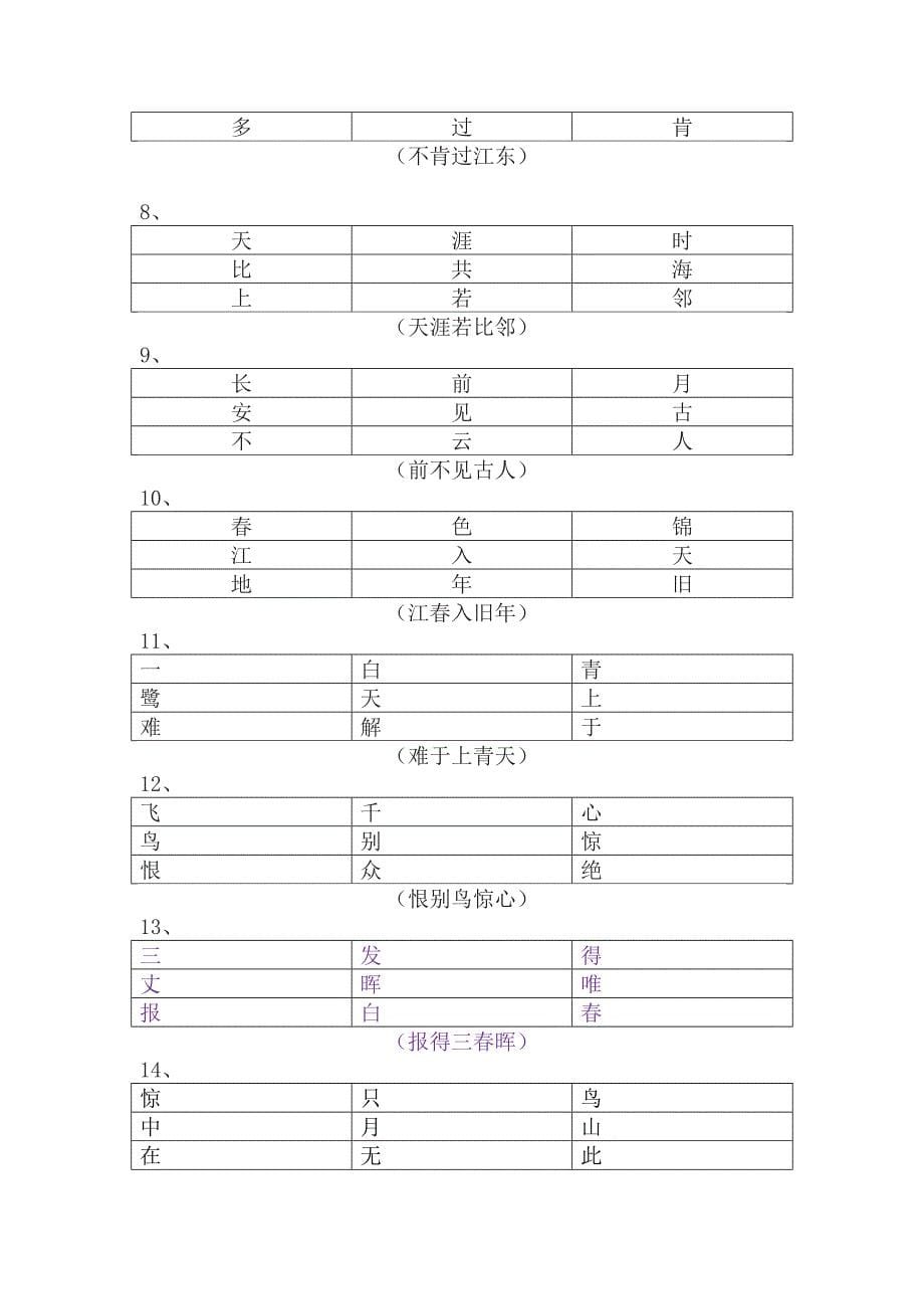 小学诗词大会题库_第5页