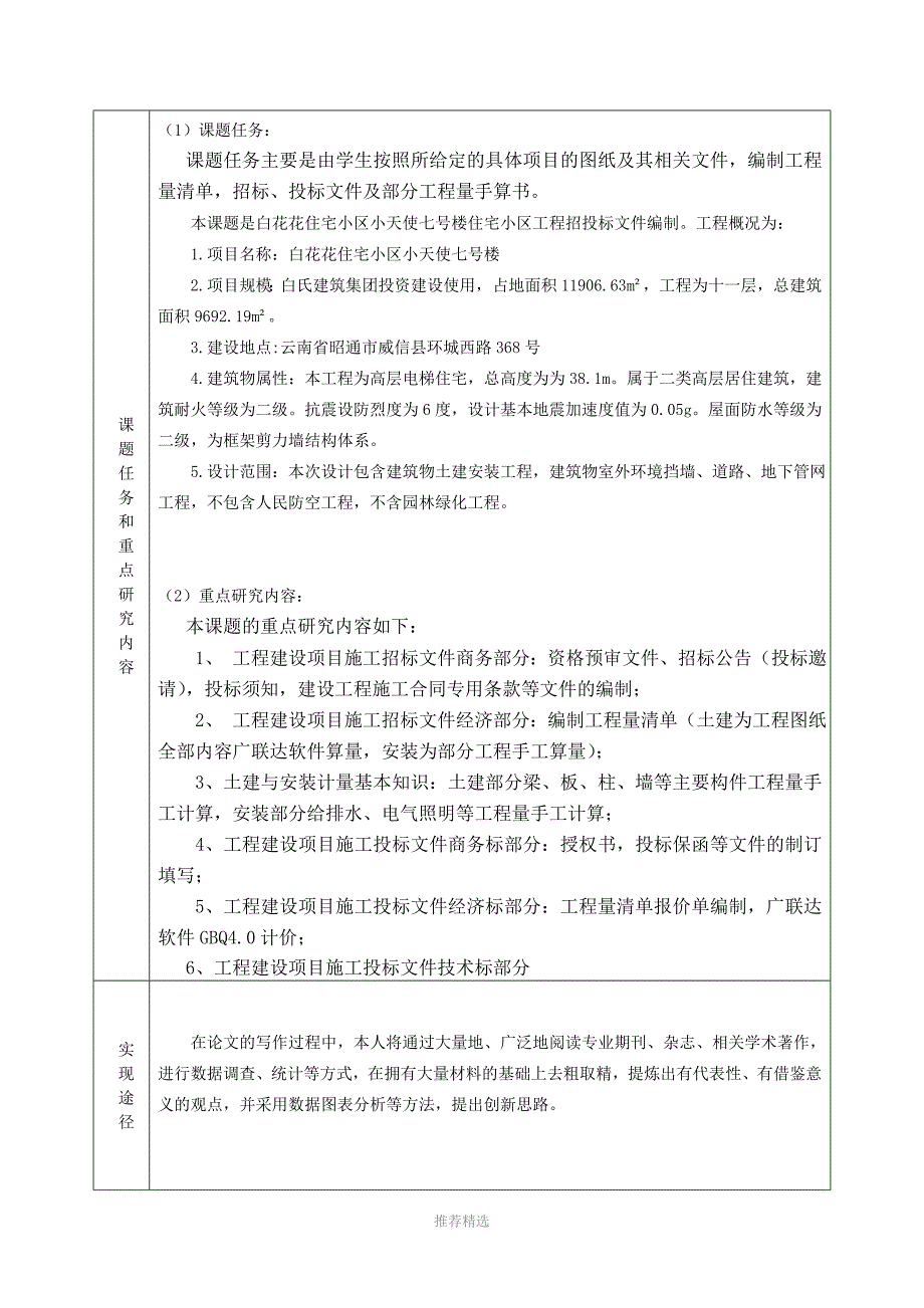 工程造价开题报告设计_第3页