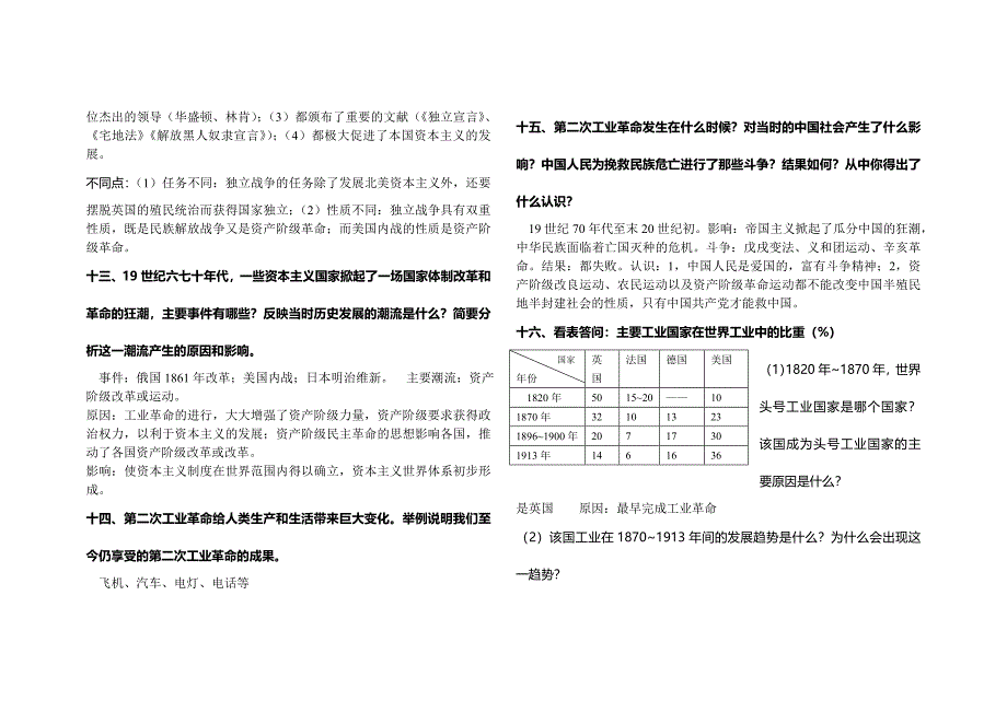 九年级上历史知识点复习_第4页