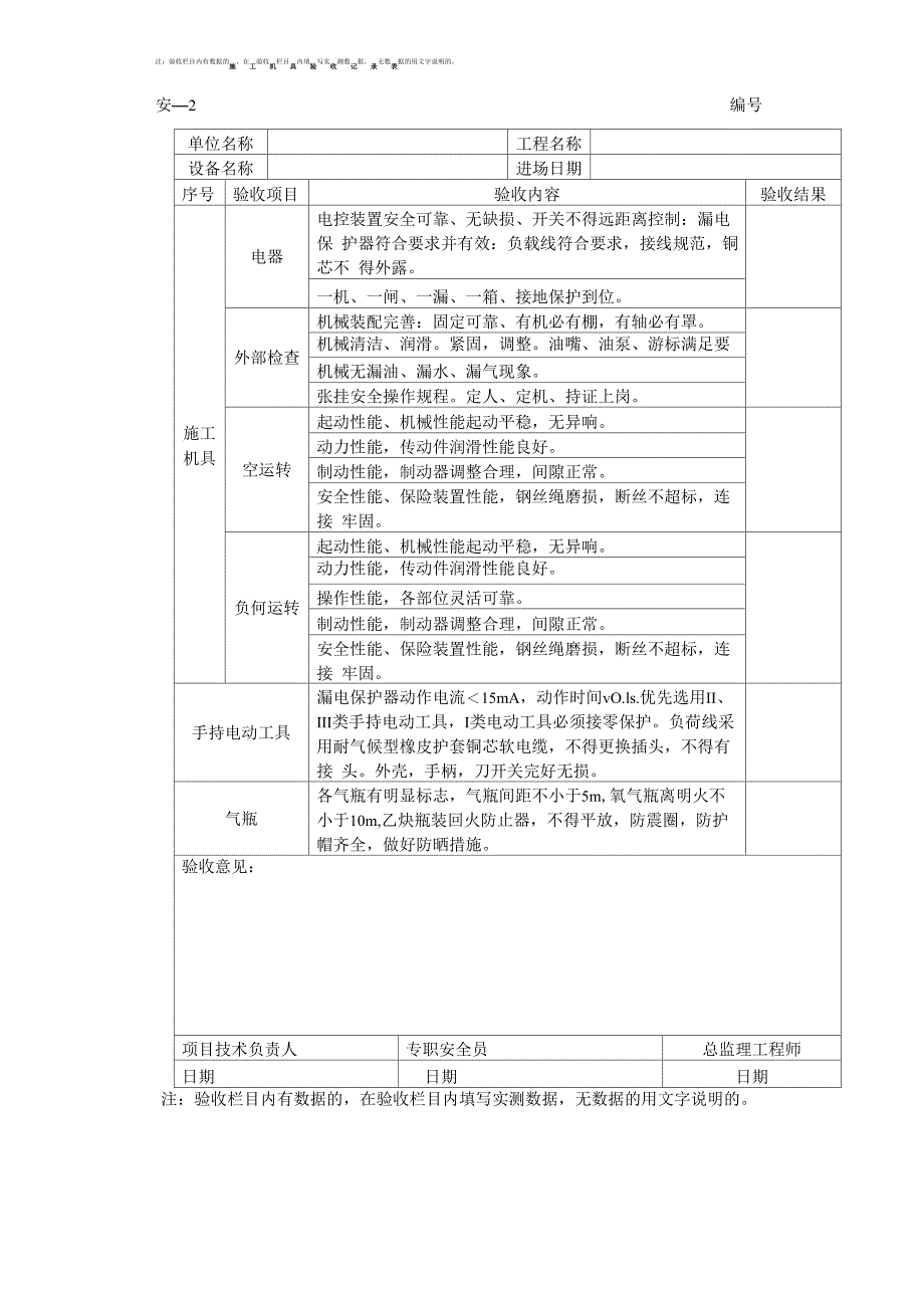 安全防护验收记录表_第2页