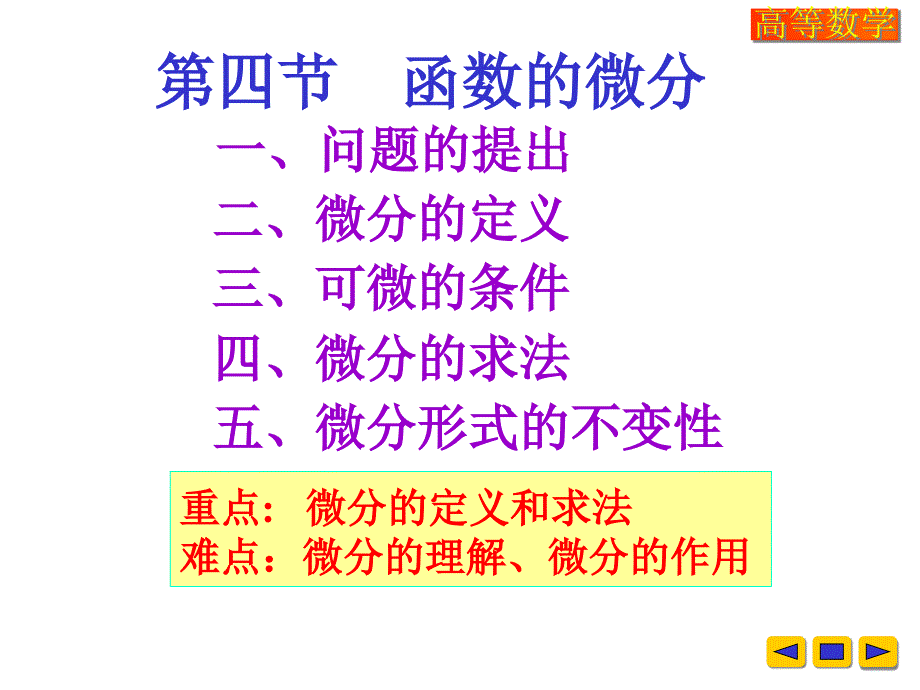 高等数学课件：w-2-4函数的微分_第1页