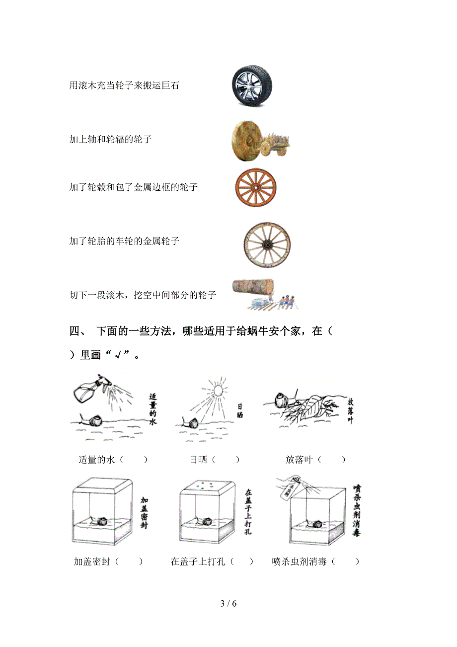 小学一年级科学上册期中试卷及答案【完美版】.doc_第3页