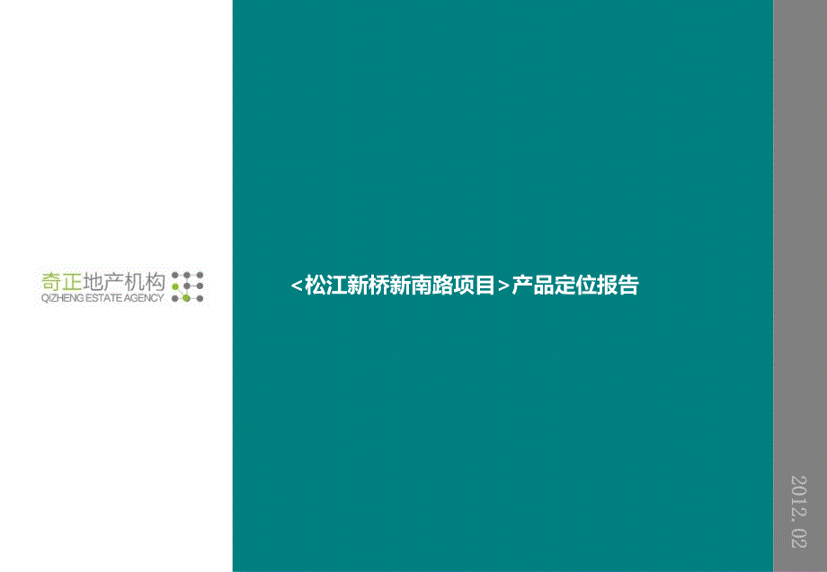 上海市松江新桥新南路产品定位报告[1].2.13_第1页