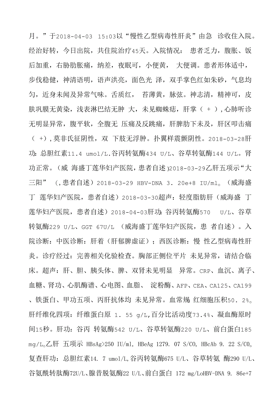 肝着(慢性乙型病毒性肝炎)中医诊疗方案临床疗效总结分析报告.docx_第2页