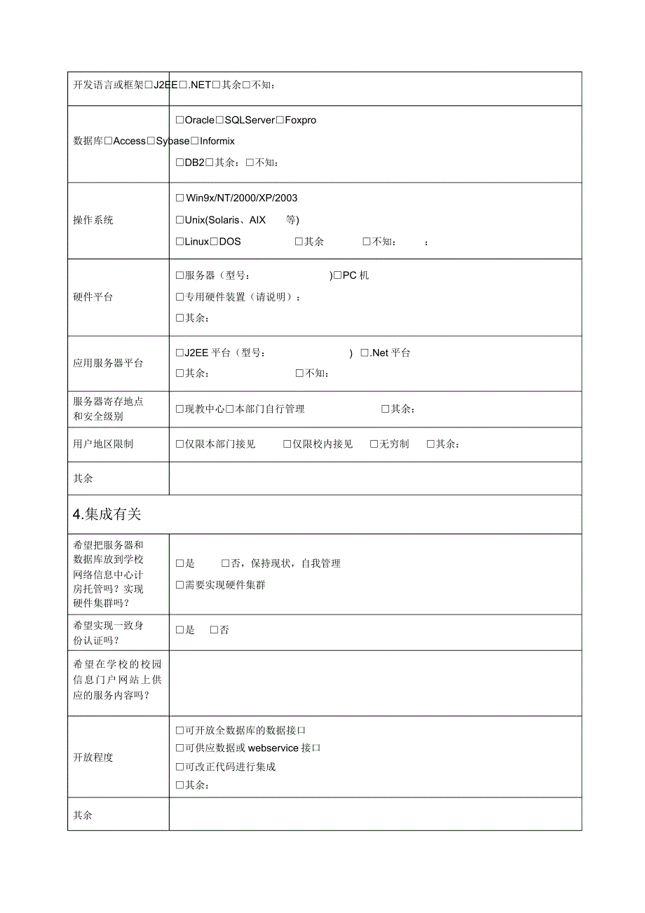 应用系统基本状况及需求调查表.doc_第3页