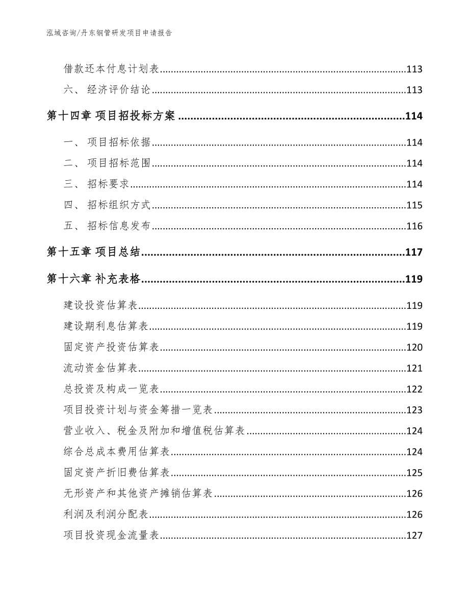 丹东钢管研发项目申请报告【模板范文】_第5页