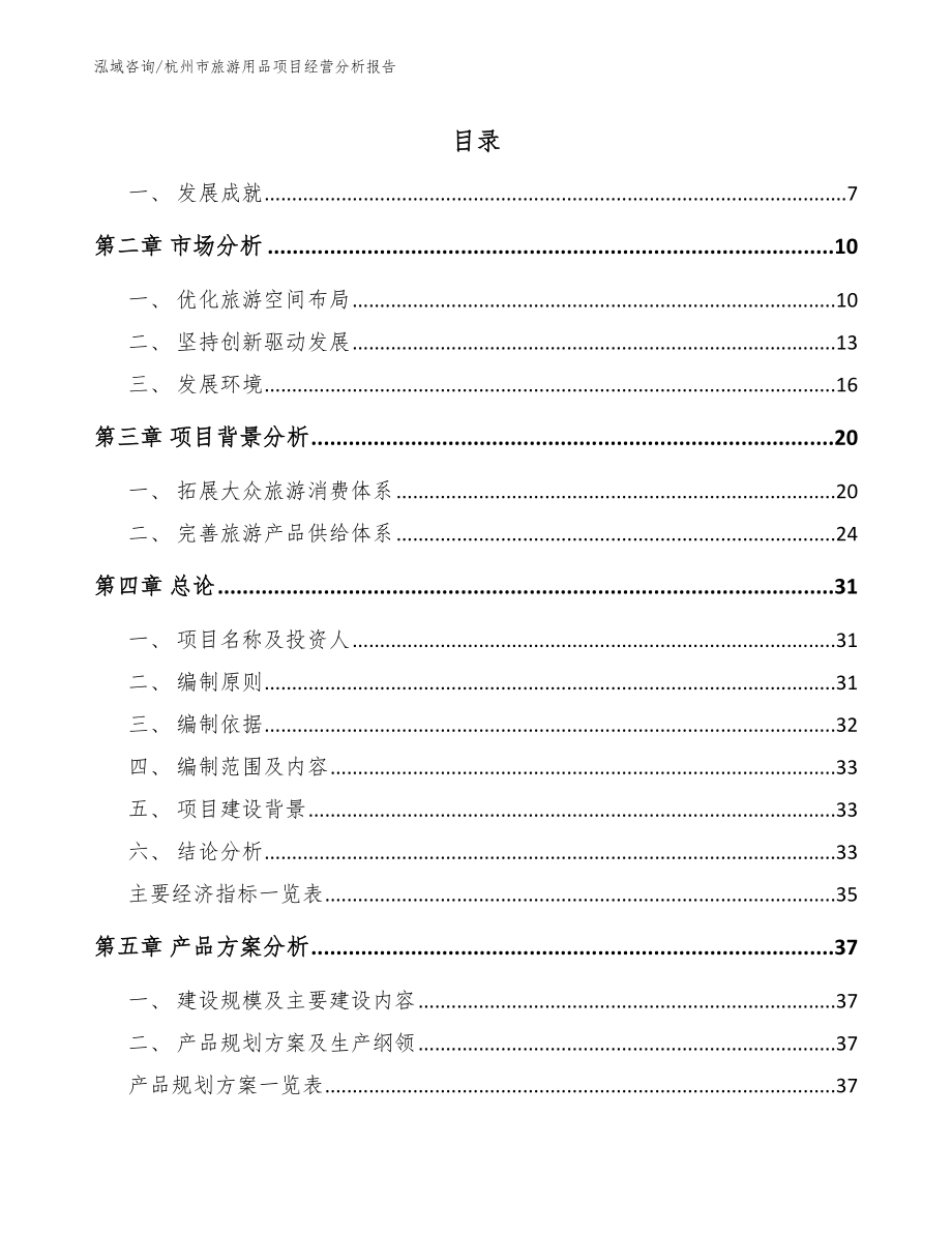 杭州市旅游用品项目经营分析报告_第2页