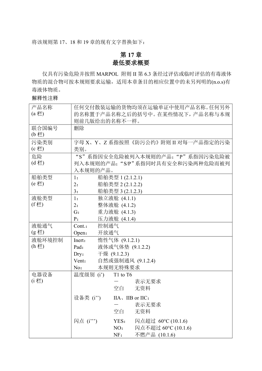 《国际散装危险化学品船舶构造和设备规则》《IBC规则》的修正案_第2页