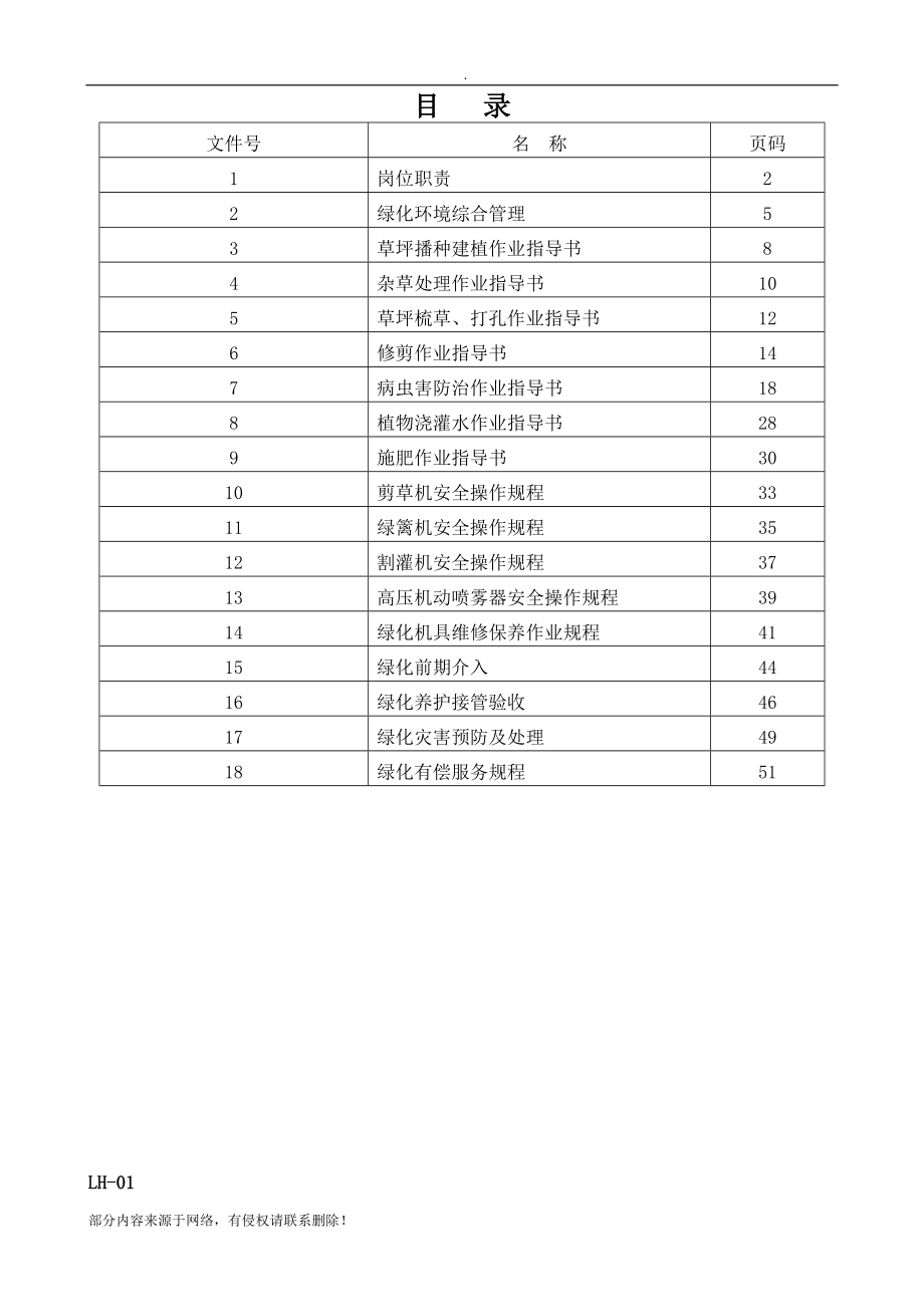 绿化养护作业指导书.doc_第1页