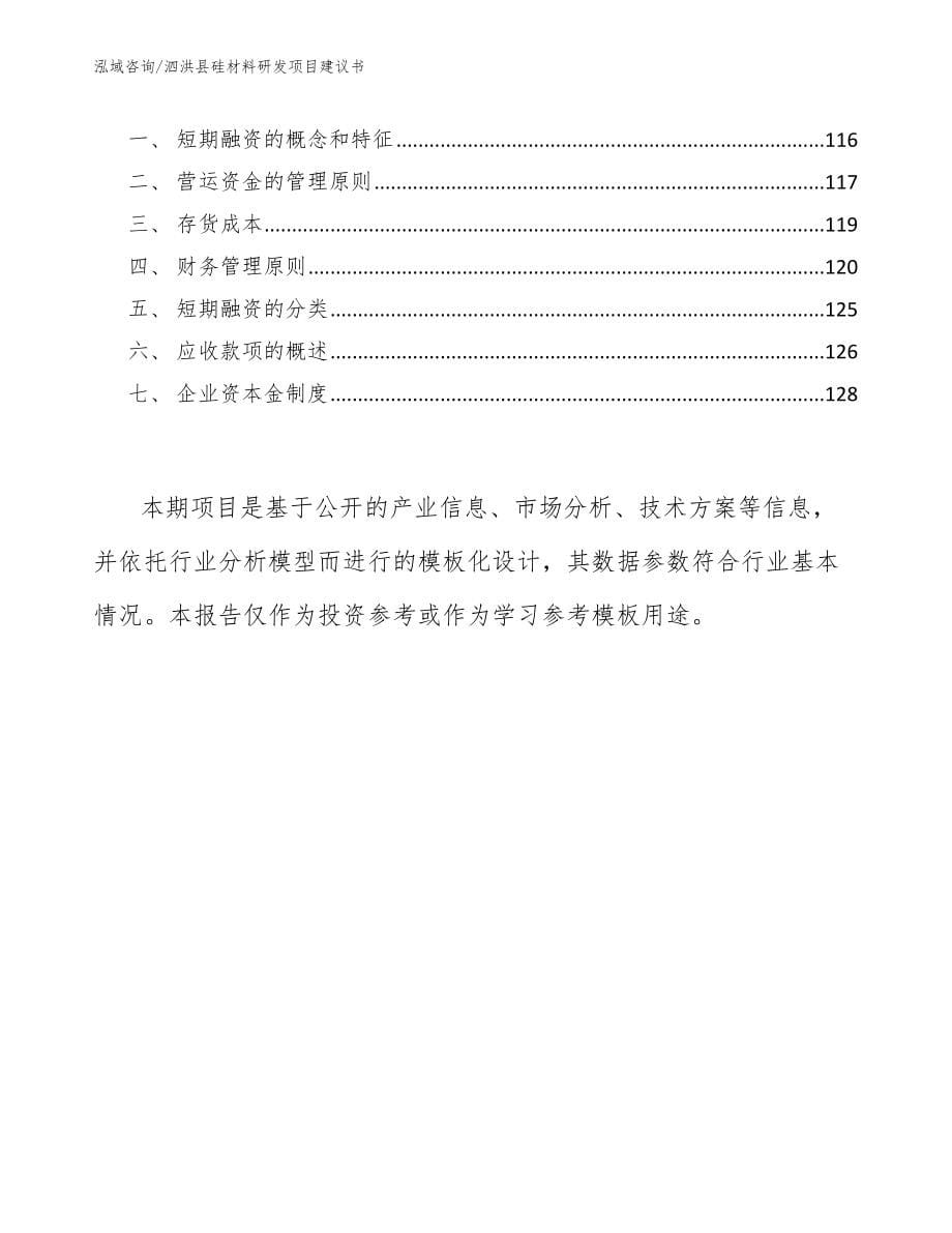 泗洪县硅材料研发项目建议书_第5页