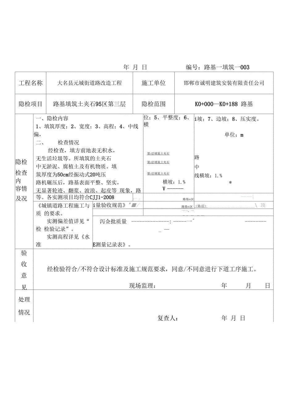 隐蔽工程检查验收记录土方路基_第5页