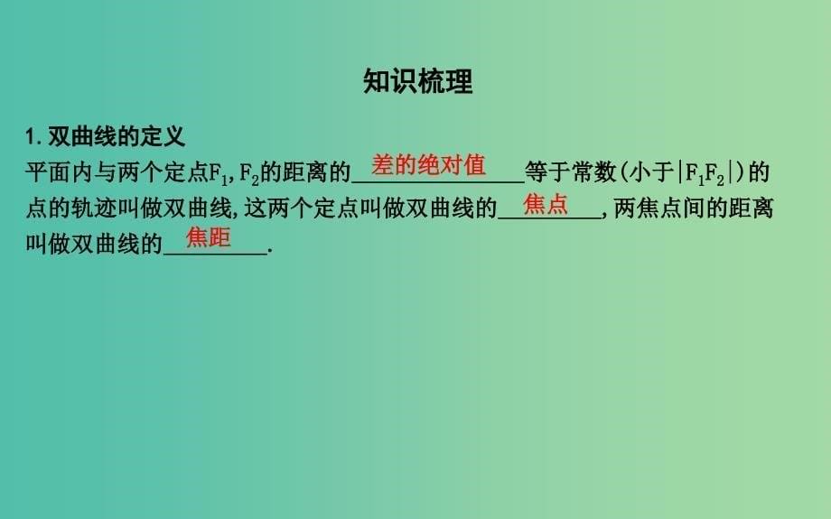 2019届高考数学一轮复习 第八篇 平面解析几何 第4节 双曲线课件 理 新人教版.ppt_第5页