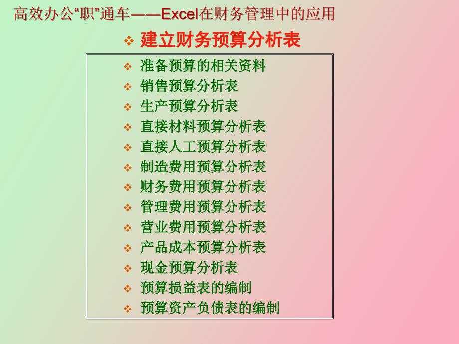 财务预算表的编制_第2页