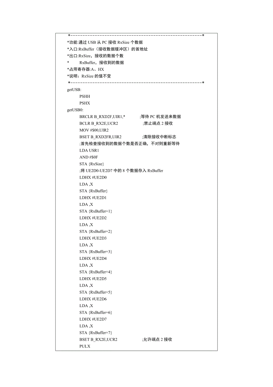 飞思卡尔8位单片机MC9S0814程序USB口初始化与数据的收发编程.doc_第4页