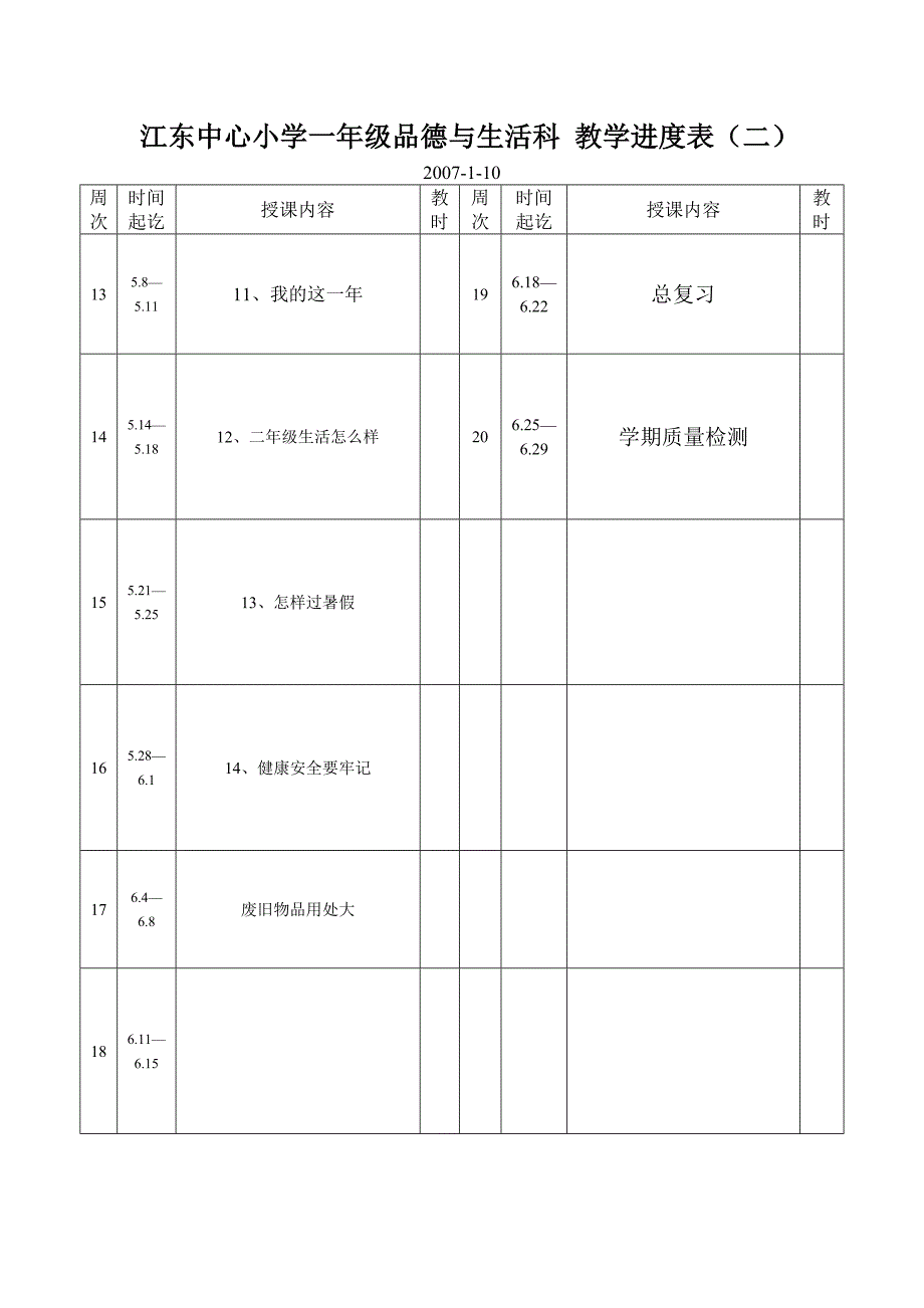 江东中心小学一年级品德与生活科.doc_第2页