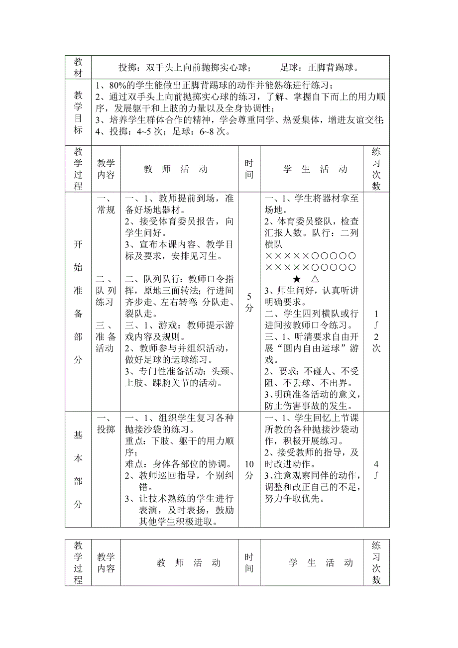 投掷：双手头上向前抛掷实心球_第1页