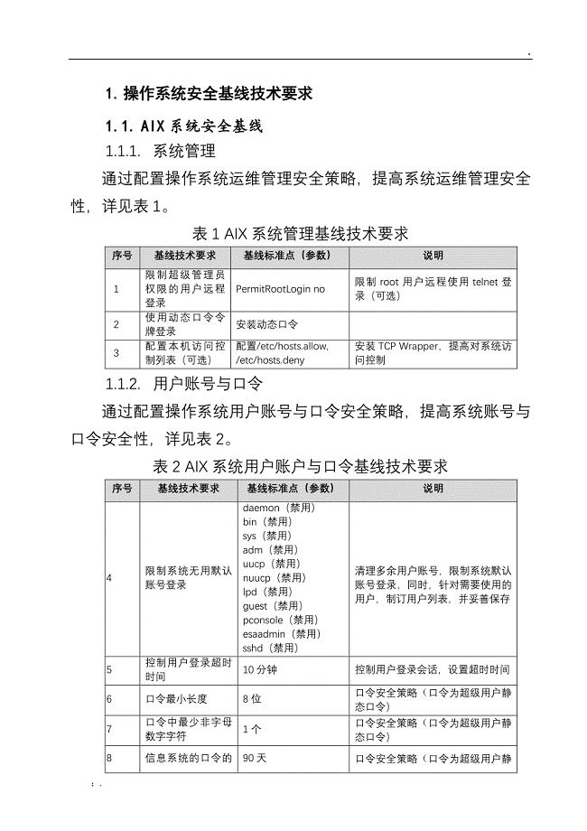 信息系统安全基线