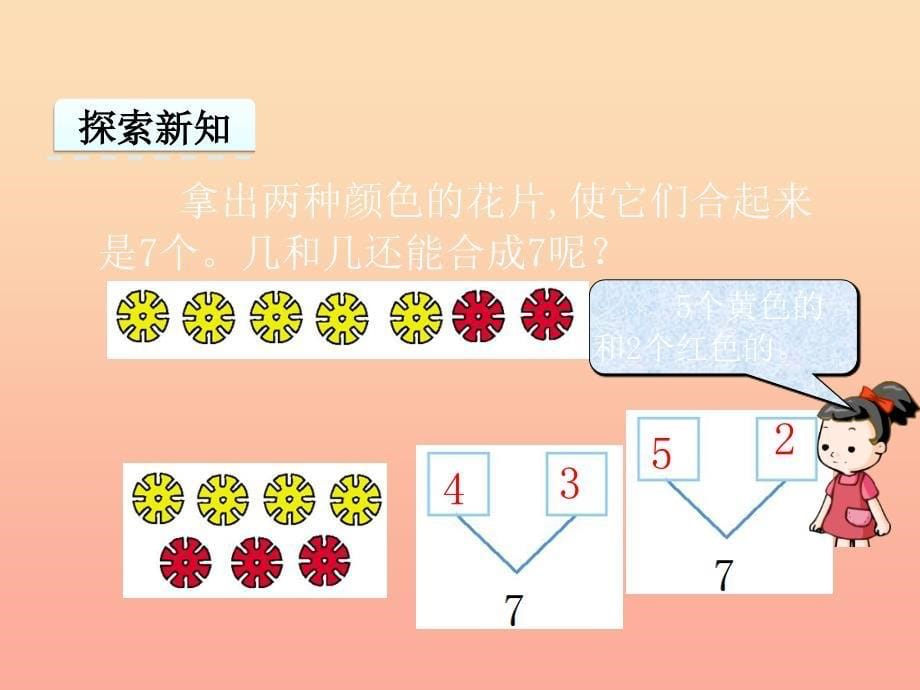 一年级数学上册 第4单元《合与分》4.3 7-10的合与分课件 冀教版_第5页