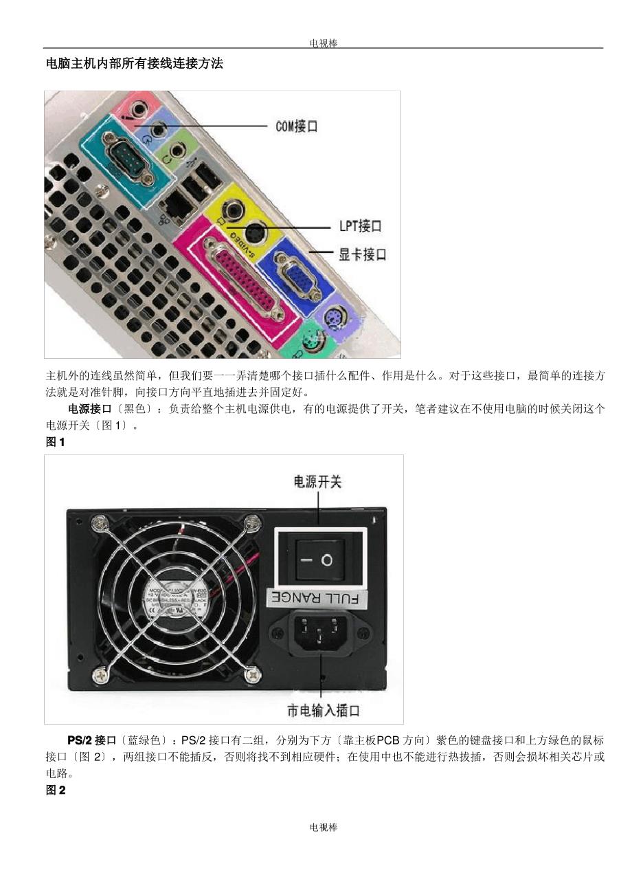 电脑主机内部所有接线连接方法使用_第1页